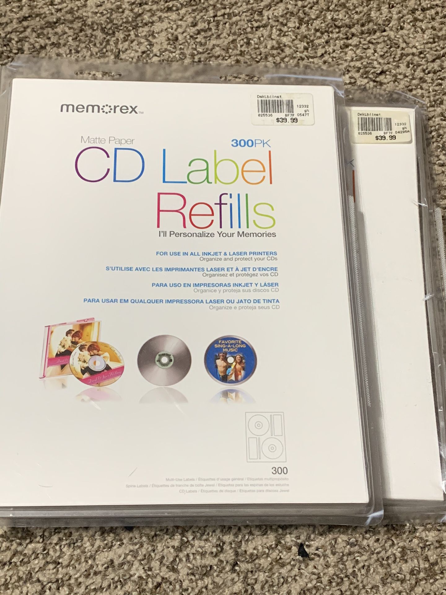 Memorex CD / DVD Labels 500+