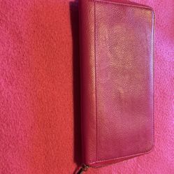 Very Cute And Big Bright Pink Wallet /wristlet In Excellent Condition 
