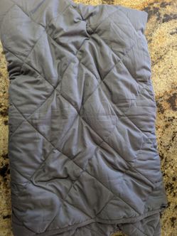 Gray Quilted Weighted Blanket