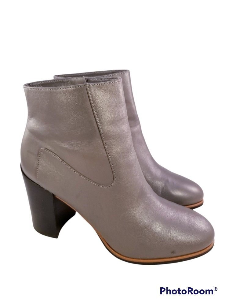 Franco Sarto Genuine Leather Gray Women Boots Sz