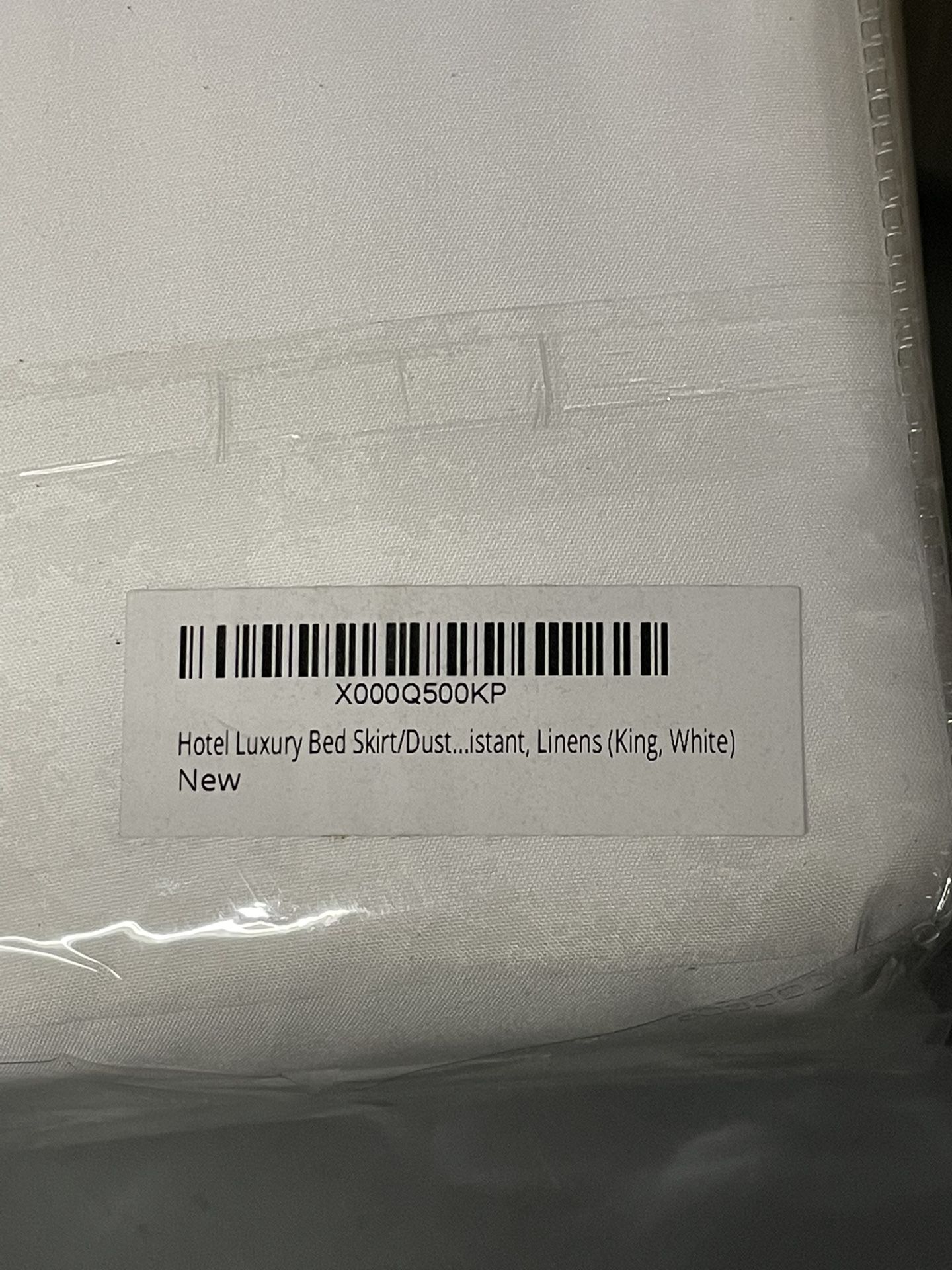 HC Collection Platinum 1800 Collection, King, microfiber Bed Skirt, white, NEW