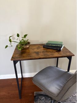 Industrial Rustic Brown Computer Desk / Small Writing Table