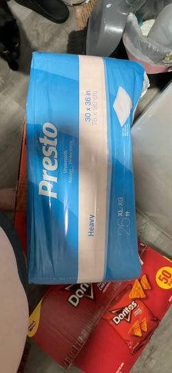Presto Heavy Disposable Underpads 30x36 Chucks Bed Pads Incontinence - 25 Pack New