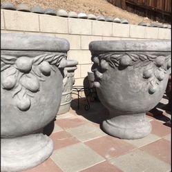 New Flower Pots Made Out Of Cement Perfect Gift 