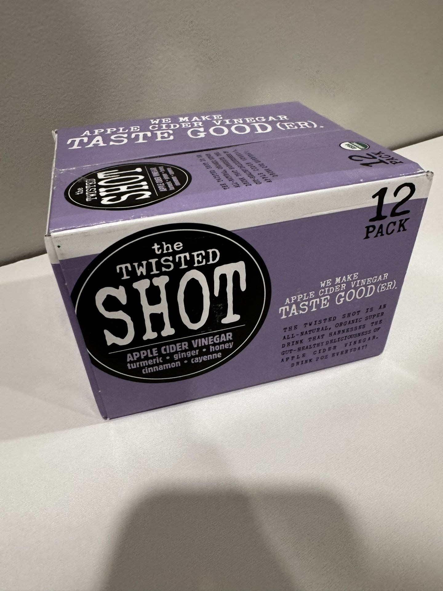 The Twisted Shot - Organic Apple Cider Vinegar, 12 Pack