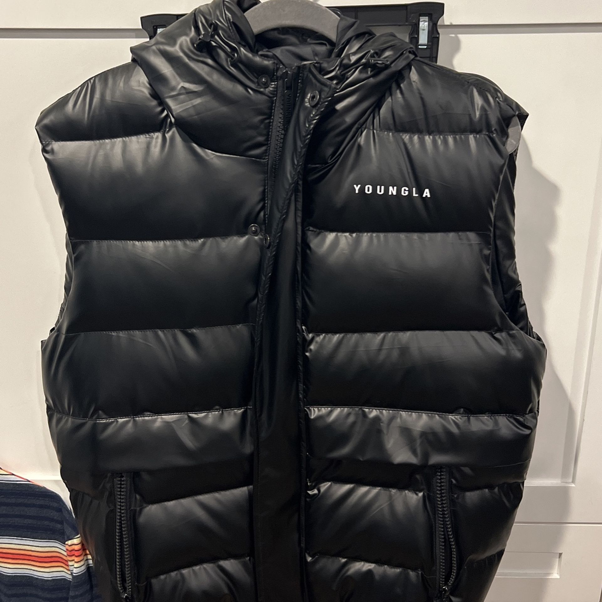 YoungLA Sleeveless Puffer Jacket With Hood