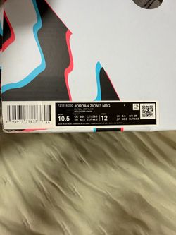 Jordan Zion 3 NRG Men's Size 10.5