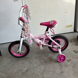 Pink Bike with training wheels