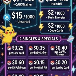 Buying Pokemon Collections And Bulk!