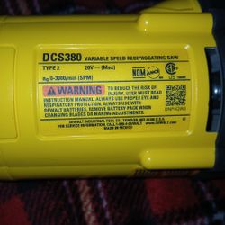 Dewalt 20v Max Sawzall Brand New 