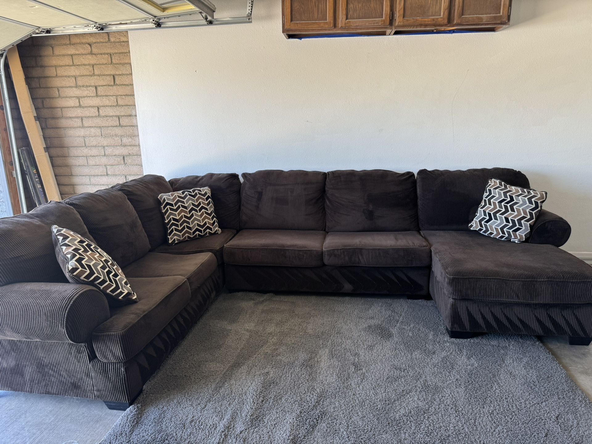 Brown Sectional Sofa Couch Sala