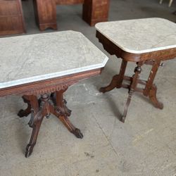 Pair or Marble Antique Sidetables