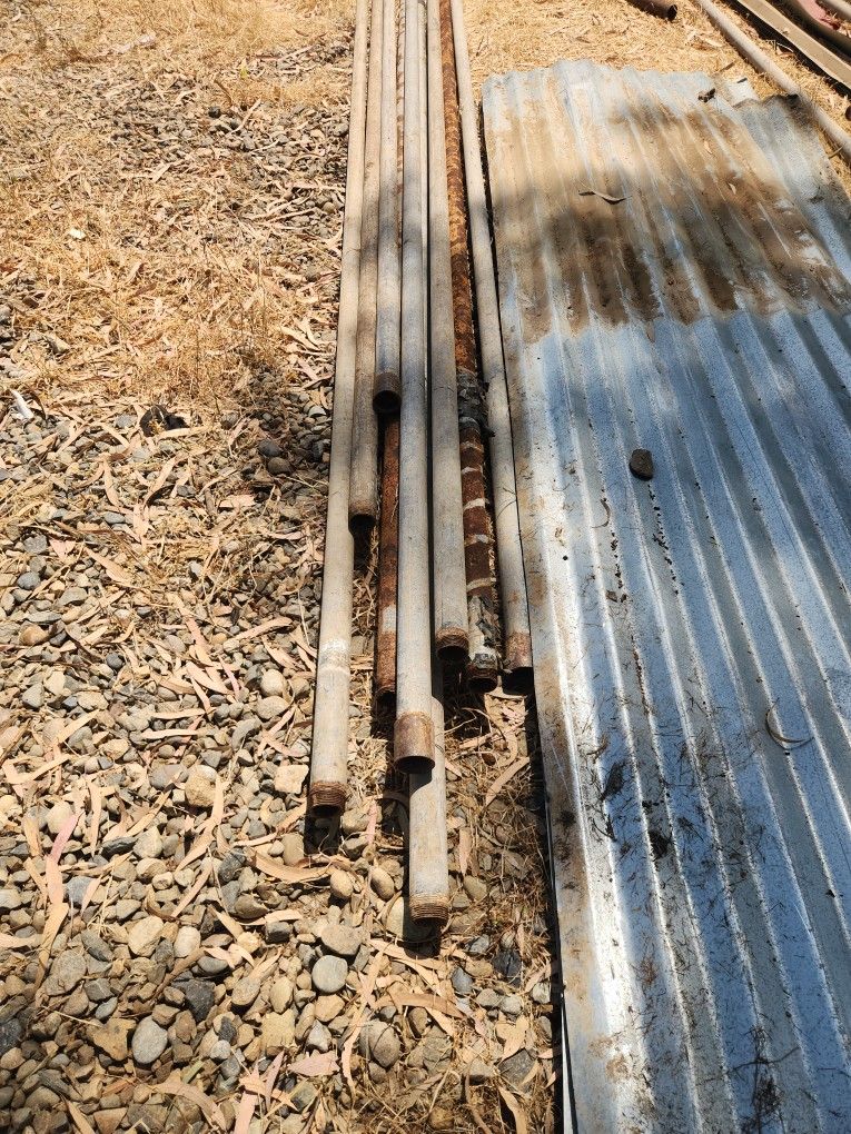 Galvanized Well Pipe 21ft X 1.5" Diameter Used