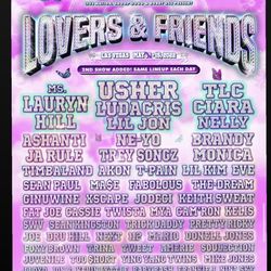 3 Tickets To Lovers & Friends Festival 