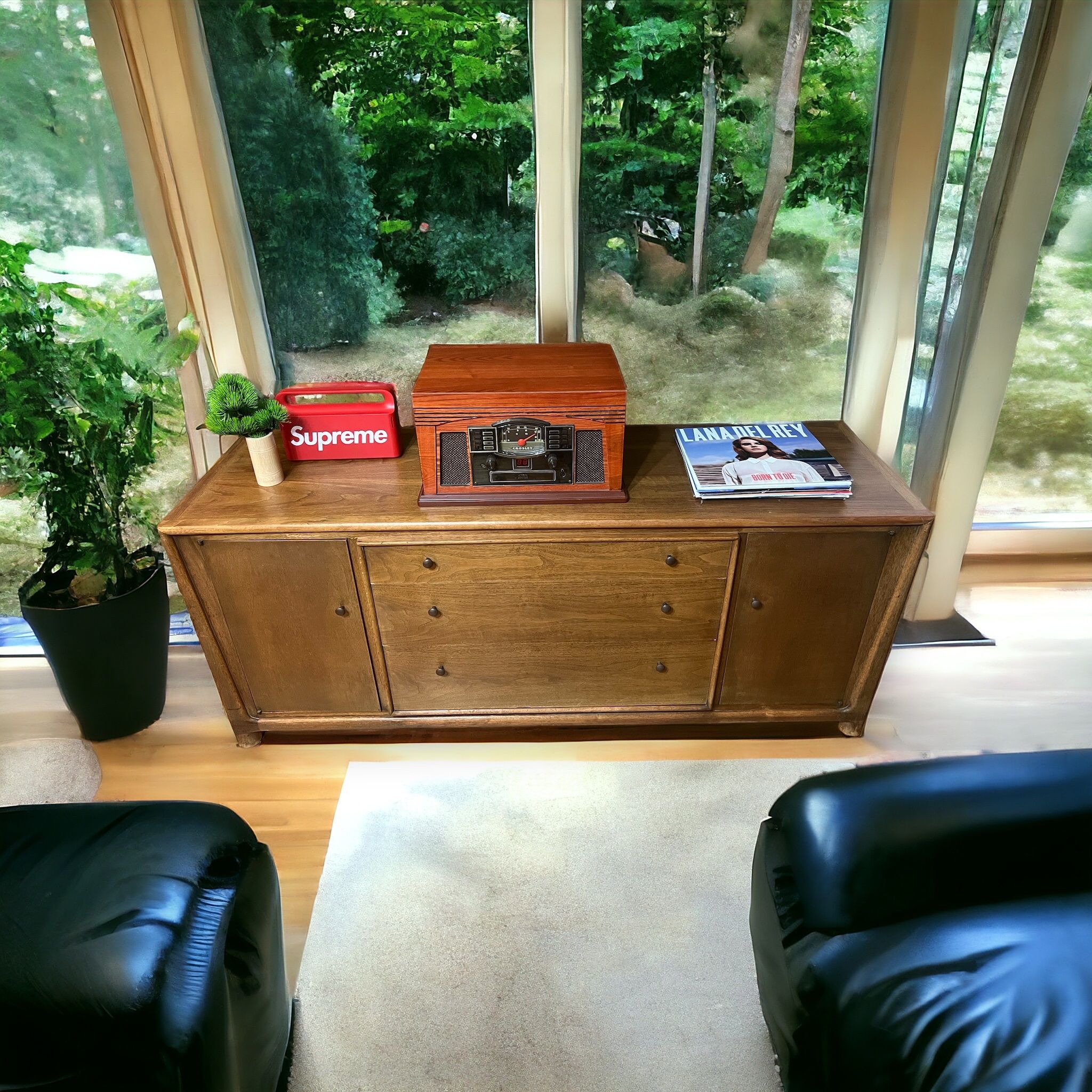 Original Vintage Mid Century Cabinet / Entry Table / Tv Stand 