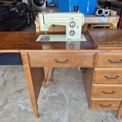 Sewing Machine Kenmore In Cabinet  