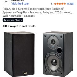 POLK T15 Bookshelf Speaker -1 Qty.