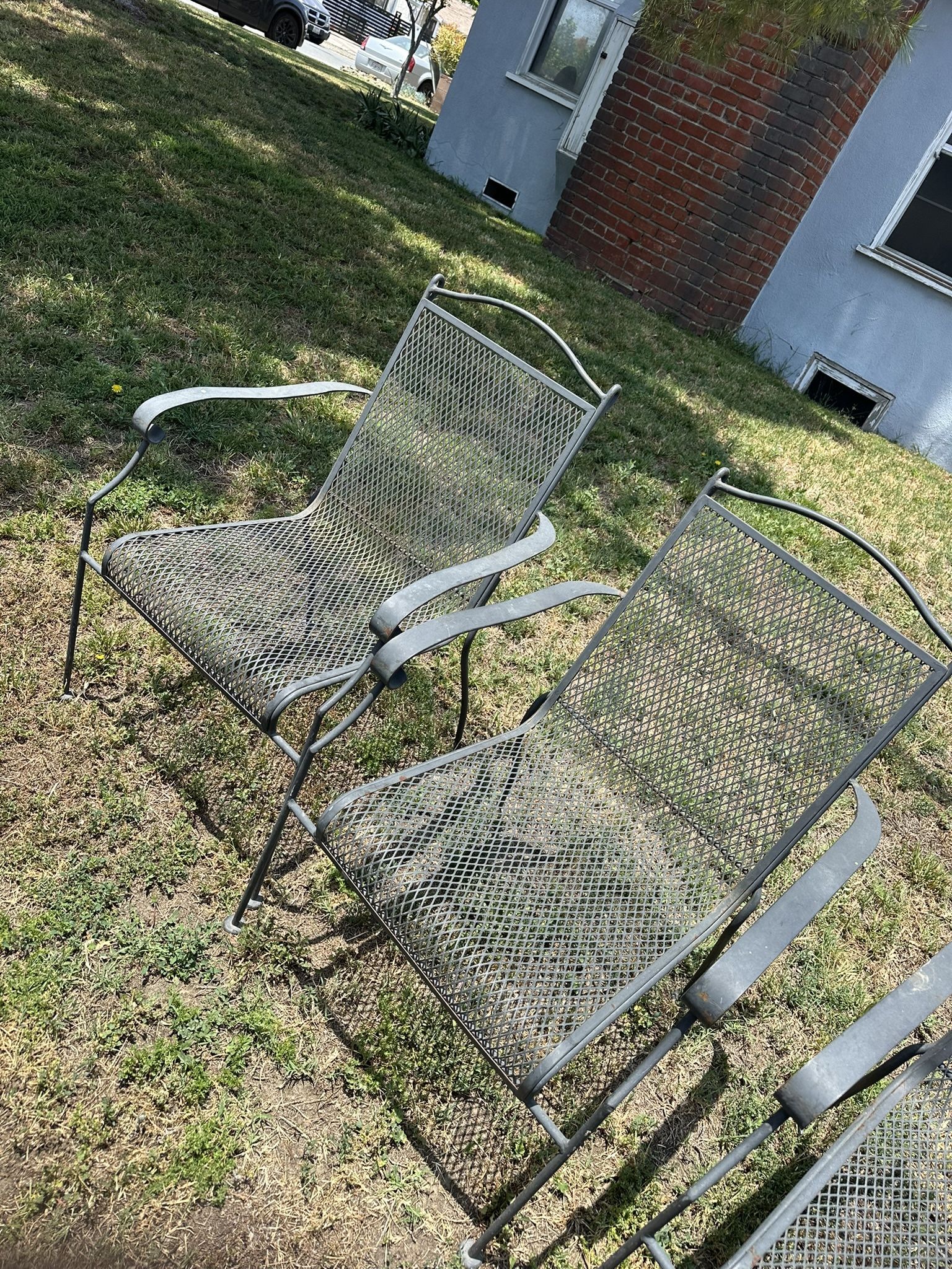 Chairs, Patio Chairs, Set Of 4 Chairs, Stackable, Heavy Duty