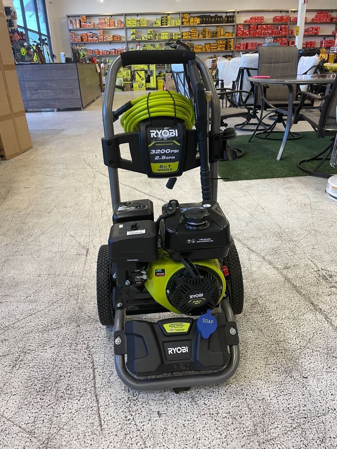 3200 PSI 2.5 GPM 212cc Gas Pressure Washer….RY80588A