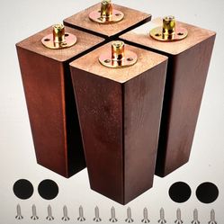 Wood Furniture Legs, Mid-Century Modern Walnut - NEW 