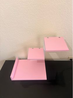Pink desk top shelf