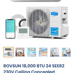 ROVSUN 12000 BTU Smart WIFI Ducted Mini Split AC/Heating System with Inverter
