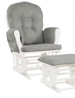 Glider rocker and ottoman