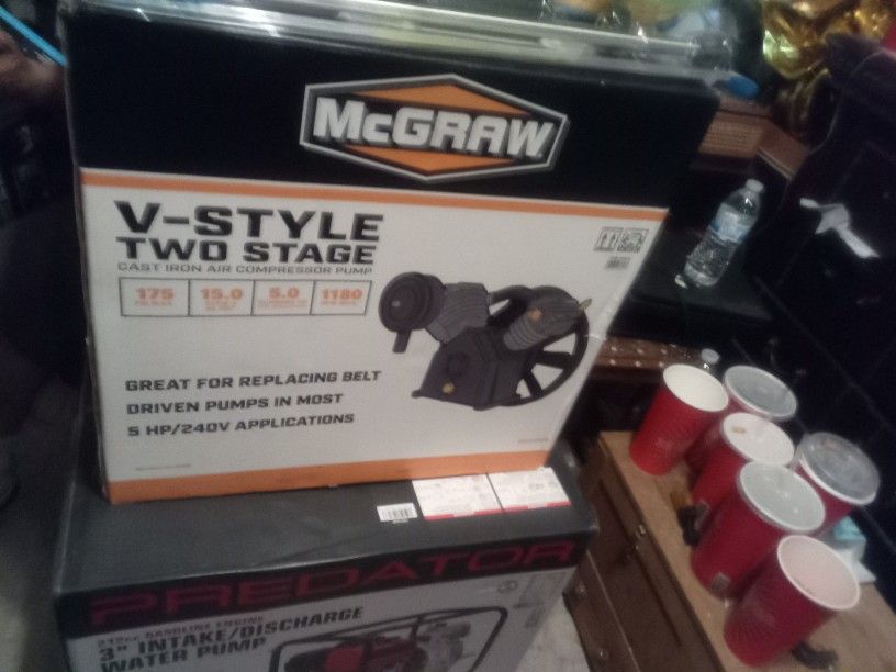 McGraw Cast Iron Air Compressor Pump