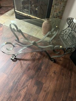 Glass coffee table