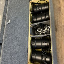 DJ lights, Fog machine And Travel Case
