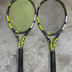 2 Weight Matched Babolat Pure Aero 98 Tennis Rackets