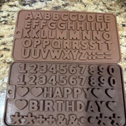 Silicone Letters and Number Molds