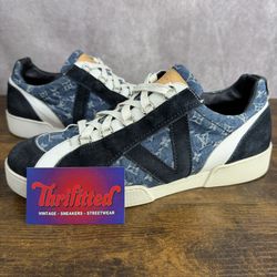 Louis Vuitton Denim Monogram Rennes Sneakers Size 8.5 UK / 9.5 US BA1106 Men’s Designer LV Made in Italy OG Rare