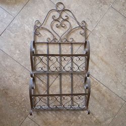 Decorative 2 Tier Metal Wall Rack