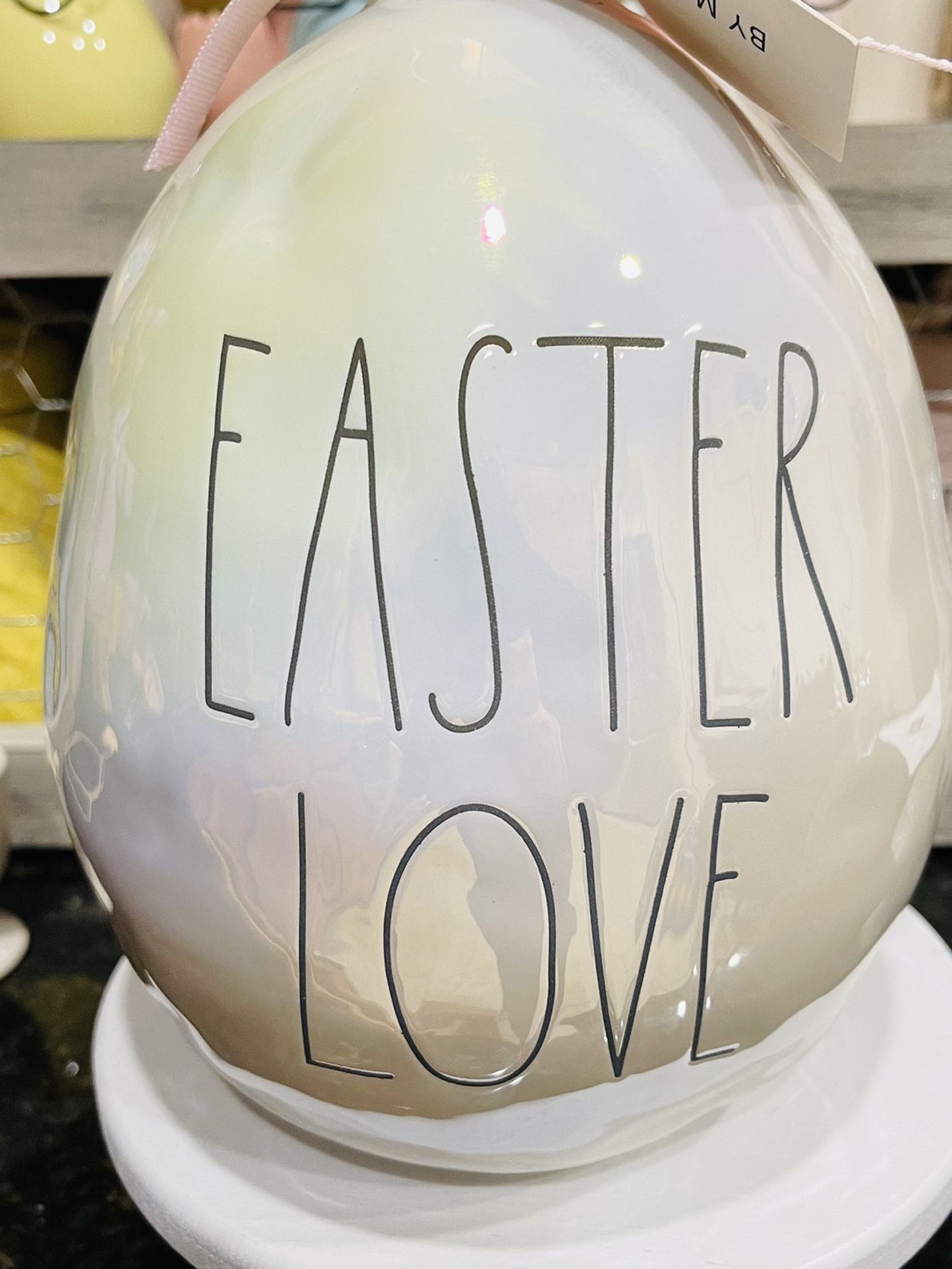 Rae Dunn Iridescent Egg Easter Love