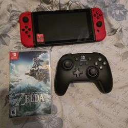 Nintendo Switch Bundle W/ 4 Games And Extra Controller