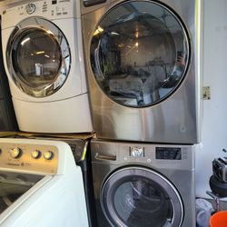 Kenmore Front Loading Washer And LG Stackable Gas Dryer Set 