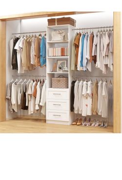 White closet organizer