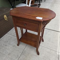Carved Hardwood Entry Table w/Drawer