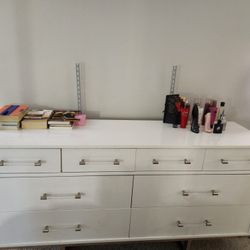 Modern White Luxury Dresser + Mirror