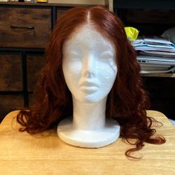 Red Human Hair Wig
