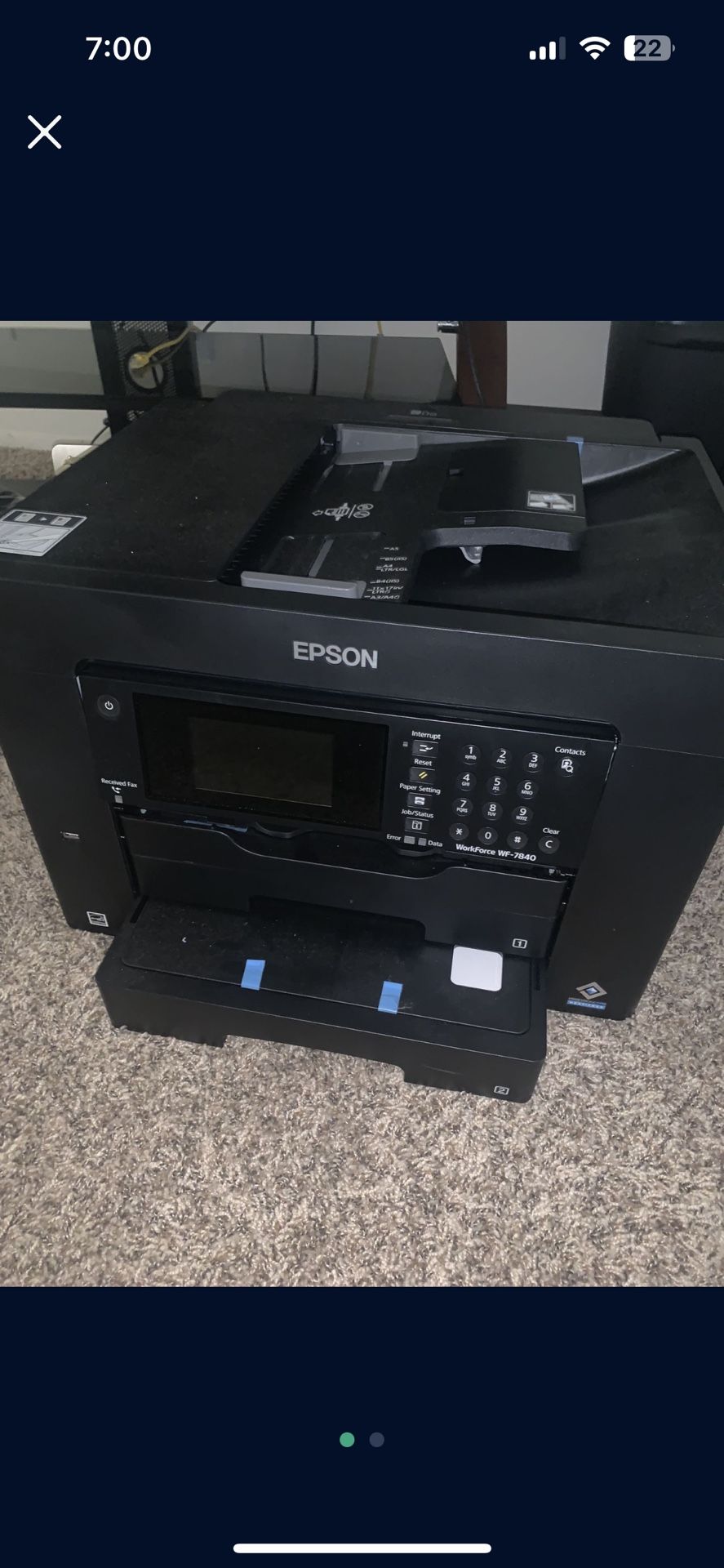 Epson Work-force 7840 Printers