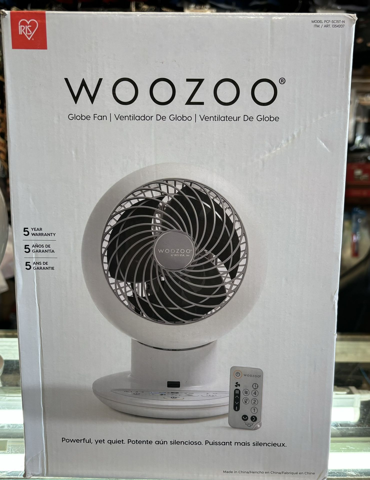 WOOZOO - Compact Globe Oscillating Fan