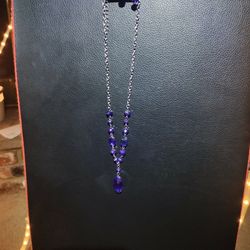 Amethyst Necklace And Earrings