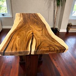 58”-(45”-30”)-18”  Live Edge Slab Monkey Wood coffee Table 