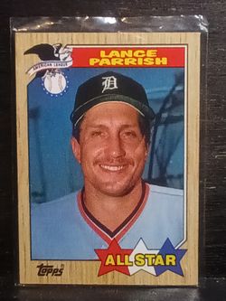 1987 Topps Detroit Tigers All Star Lance Parrish.