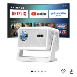 Brand New in Box VISSPL 4K Smart Projector WiFi Bluetooth 2000 ANSI Official Whale TV OS Netflix YouTube app 