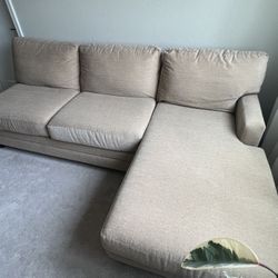 Basset Furniture Sectional with Chaise - Like New