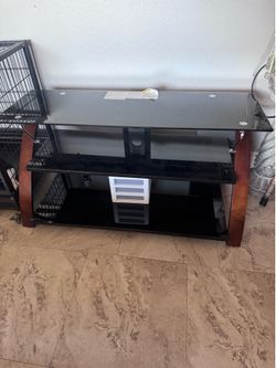 Glass tv stand