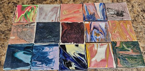 Mini Swirled Canvas Art.